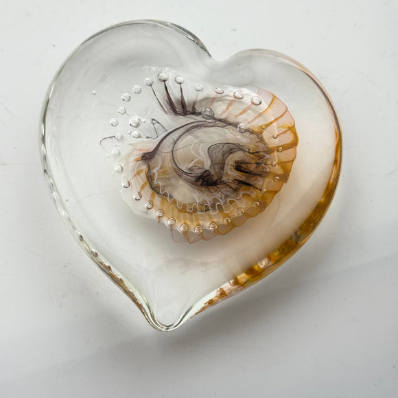 “Scorched” Heart Paperweight