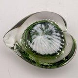 Green and White Angelwing Heart Paperweight xxvii