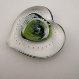 Green and White Angelwing Heart Paperweight xviii