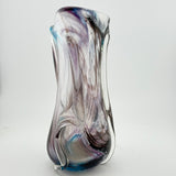 Black, White and Turquoise Freeform  "Demo" Vase c