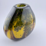 Yellow "Trees" Oval Vase