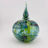 Trailing Leaves Round Flask with Wizard Stopper
