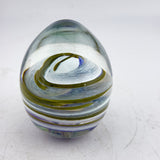 Lilac, Dusky Green and White Easter Egg Paperweight
