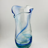 Blue, Turquoise and White Freeform  "Demo" Vase xxi