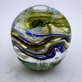 Dusky Green, Lilac and White “demo” Paperweight xiv