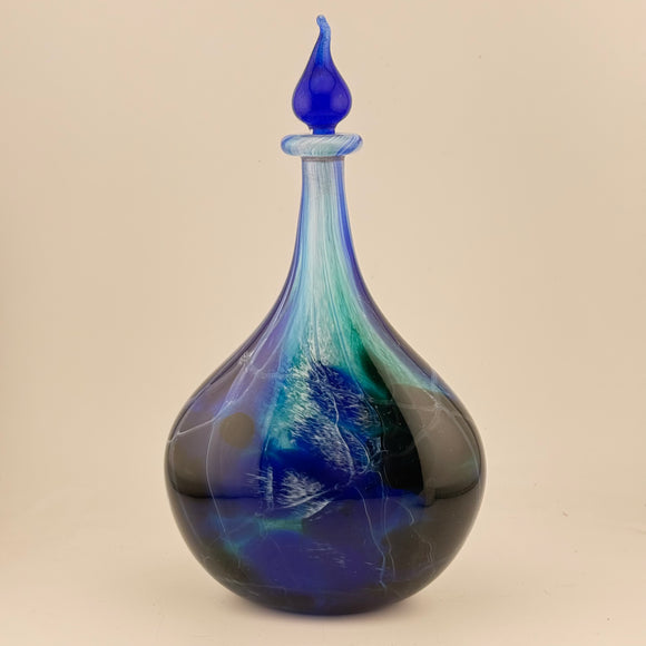 “Abyss” Oval Stoppered Flask