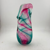 Teal and Pink Freeform  "Demo" Vase xxvi