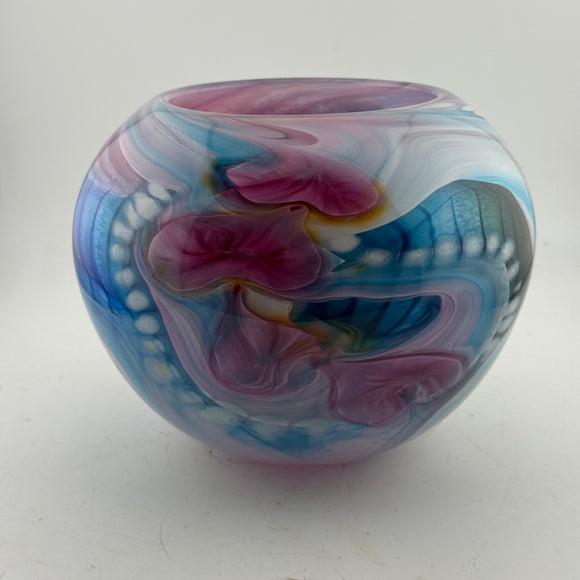 Pink, Blue, Amber and White Journey Rosebowl
