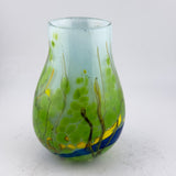 Yellow, Blue and Green “Riverbank”  Posy Vase