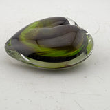 Black and Green Heart Paperweight