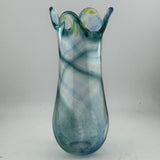 Blue, Green and Teal  Freeform  "Demo" Vase viii
