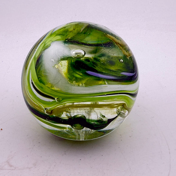 Green, Lilac, Black and White “demo” Paperweight xi