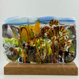 “In the Garden of Dreams” Flat Panel in Oak Stand