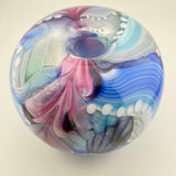 Blue, Pink, Teal and White “Journey"  Vase