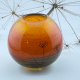 Coral Sky (with Seed Heads) Vase