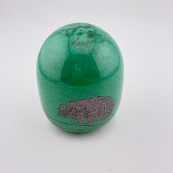 Hedgehog Paperweight in Jade