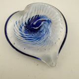 Blue and White Angelwing Heart Paperweight xxx