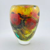 “Papaver” Open Vase with Heavy Clear Glass Base