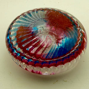 Pink, Turquoise and White Ammonite" and Bubbles Paperweight xii