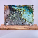 “Down By The River” Flat Panel in Spalted Beech Stand