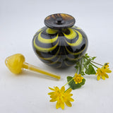 Black and Yellow Trailed and Feathered Scent Bottle (Celandine) ii