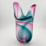 Teal and Pink Freeform  "Demo" Vase ixxx
