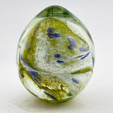 Dusky Green, Lilac and White Easter Egg Paperweight