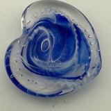 Blue and White Angelwing Heart Paperweight xxiv