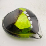 Green and Black Heart Paperweight xxx