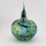 Trailing Leaves Round Flask with Wizard Stopper