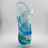 Blue, Jade and Turquoise Freeform  "Demo" Vase xxxxii