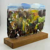 “In the Garden of Dreams” Flat Panel in Oak Stand