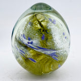 Dusky Green, Lilac and White Easter Egg Paperweight