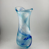 Blue, Turquoise and White Freeform  "Demo" Vase iixx