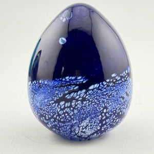 Blue and Speckled Easter Egg Paperweight