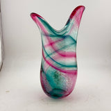 Teal and Pink Freeform  "Demo" Vase xxvi