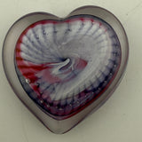 Pink, Purple and White Angelwing Heart Paperweight xxv