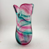 Teal and Pink Freeform  "Demo" Vase xxvi