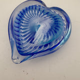 Blue and White Angelwing Heart Paperweight v