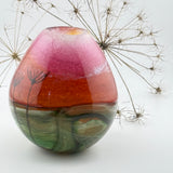Coral Sky (with Seed Heads) Egg Shaped Vase