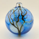 Blue Supermoon Round Bud Vase