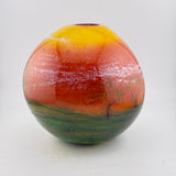 Large Coral Sky Landscape Vase