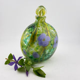 “Hedgerow” Stoppered Flask -Periwinkle