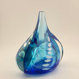 “Watery" Oval Vase