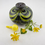 Black and Yellow Trailed and Feathered Scent Bottle (Celandine)