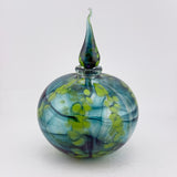 Trailing Leaves Round Flask with Wizard Stopper