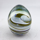 Lilac, Dusky Green and White Easter Egg Paperweight