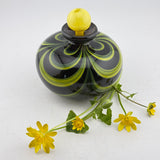 Black and Yellow Trailed and Feathered Scent Bottle (Celandine)