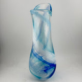 Blue, Turquoise and White Freeform  "Demo" Vase iixx