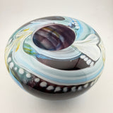 Turquoise, Teal, Amber Black and White Journey Rosebowl